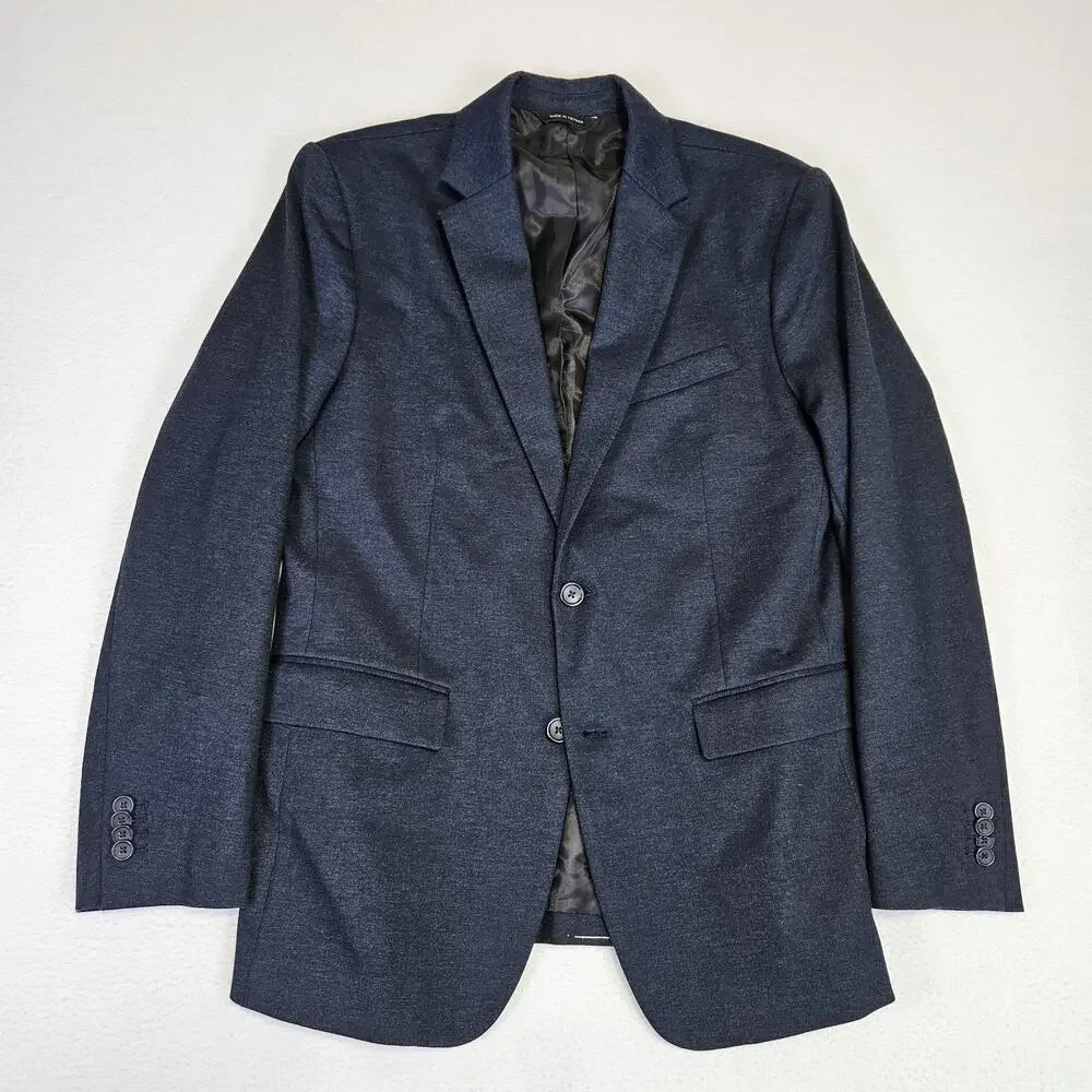 Banana Republic Performance Blazer Men 40R Standard Fit Stretch Suit Jacket Navy